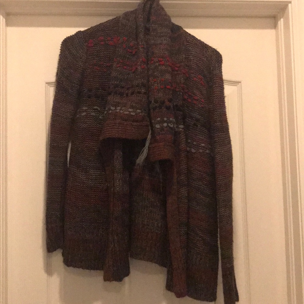 Daytrip Buckle Cardigan Open Front Fringe